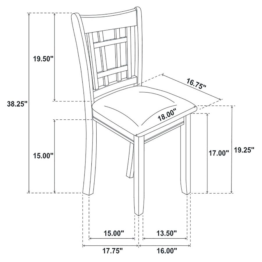 Lavon 5-piece Oval Extension Leaf Dining Set Medium Grey view 15