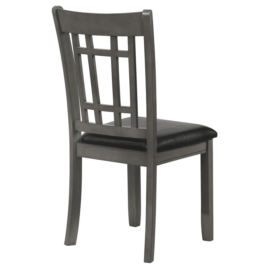 Lavon Wood Dining Side Chair Black and Medium Grey (Set of 2) view 8