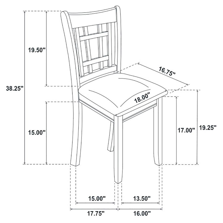Lavon Wood Dining Side Chair Black and Medium Grey (Set of 2) view 13