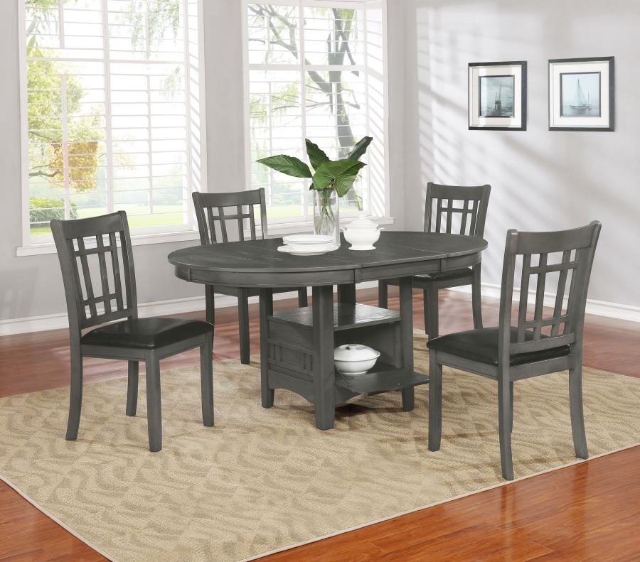 Lavon Wood Dining Side Chair Black and Medium Grey (Set of 2) view 14