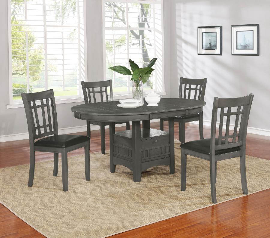 Lavon Wood Dining Side Chair Black and Medium Grey (Set of 2) view 15