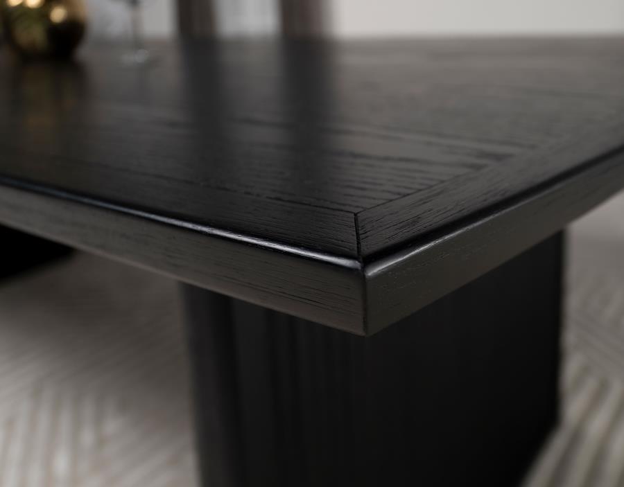 Brookmead 100-inch Extension Leaf Dining Table Black view 11