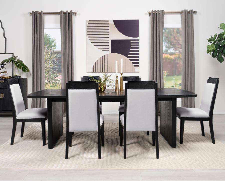 Brookmead 100-inch Extension Leaf Dining Table Black view 15