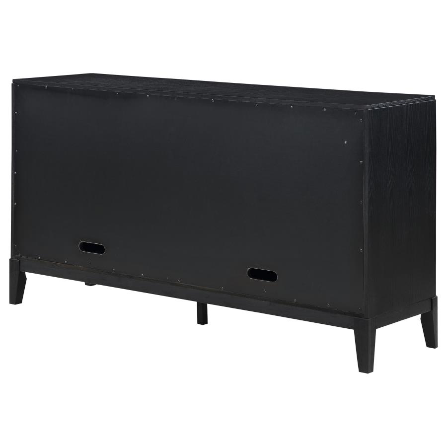 Brookmead 4-door Sideboard Buffet Storage Cabinet Black view 9