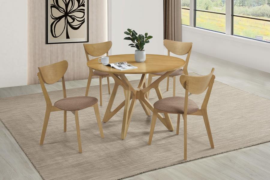 Elowen Wood Dining Side Chair Light Walnut (Set of 2) view 14