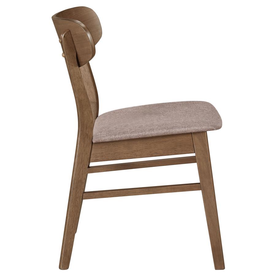 Dortch Dining Side Chair Walnut and Brown (Set of 2) view 9