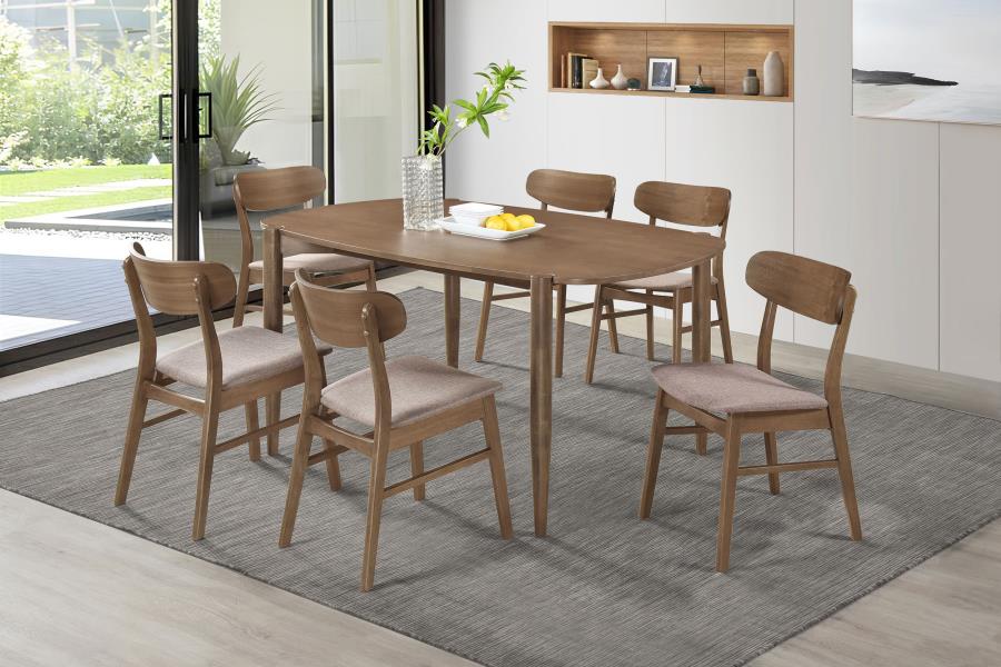 Dortch Dining Side Chair Walnut and Brown (Set of 2) view 14