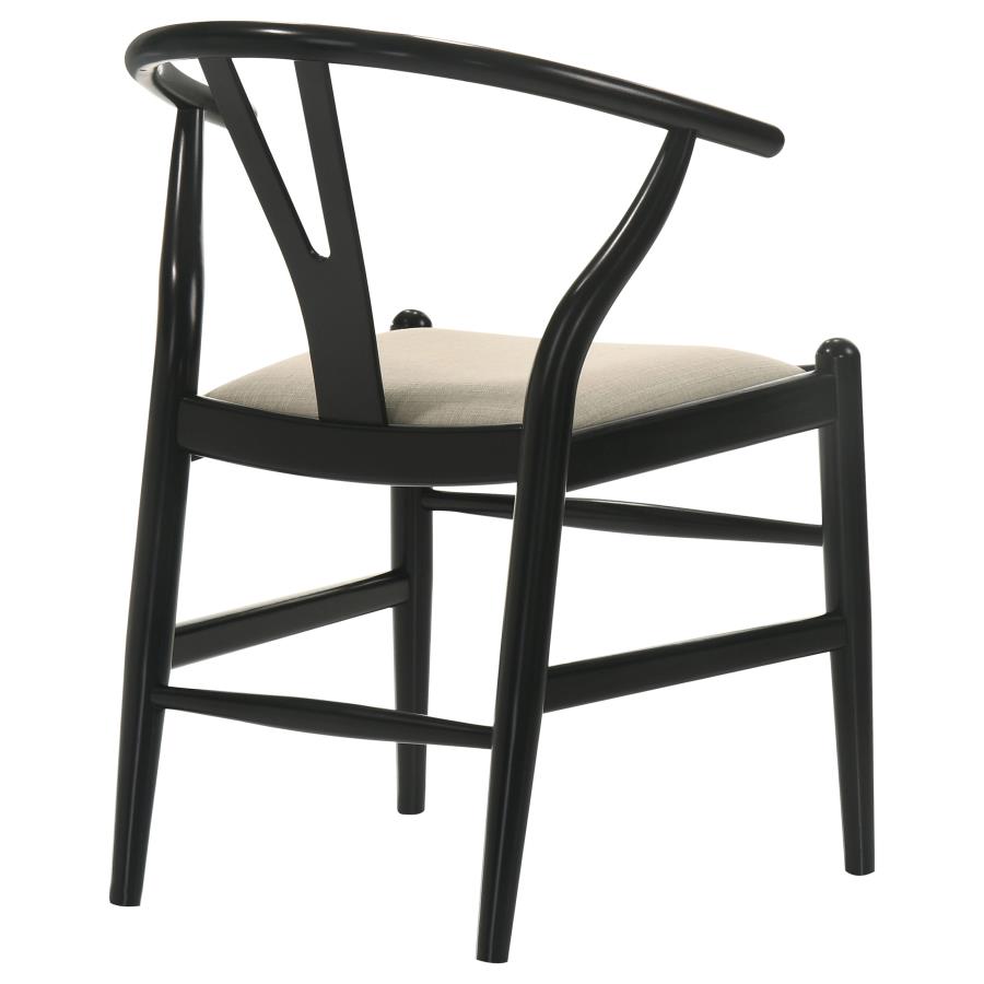 Crestmont Wood Wishbone Dining Side Chair Black (Set of 2) view 8