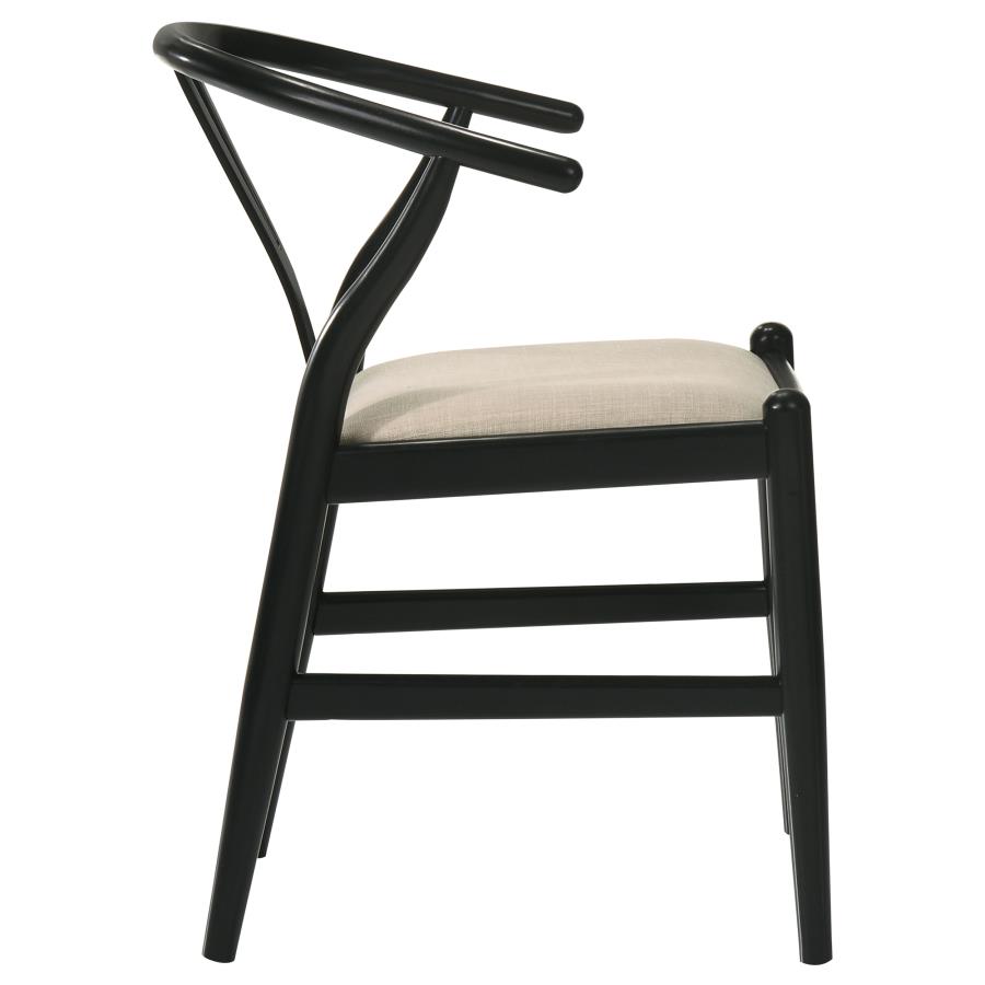 Crestmont Wood Wishbone Dining Side Chair Black (Set of 2) view 9