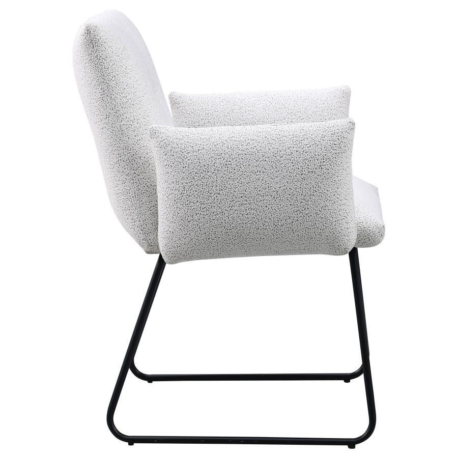 Ackland Upholstered Dining Arm Chair Light Grey (Set of 2) view 9
