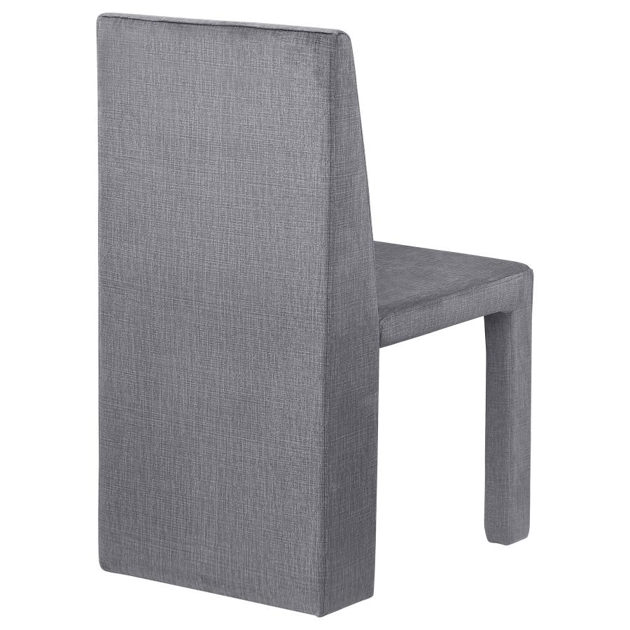 Tordera Velvet Upholstered Dining Side Chair Grey (Set of 2) view 8