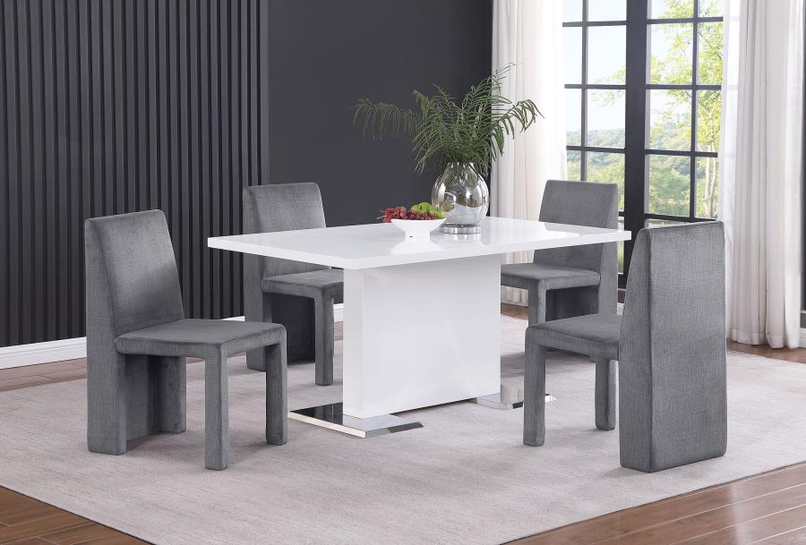Tordera Velvet Upholstered Dining Side Chair Grey (Set of 2) view 12