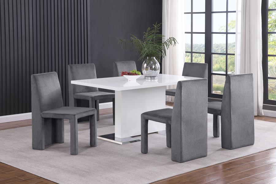 Tordera Velvet Upholstered Dining Side Chair Grey (Set of 2) view 13