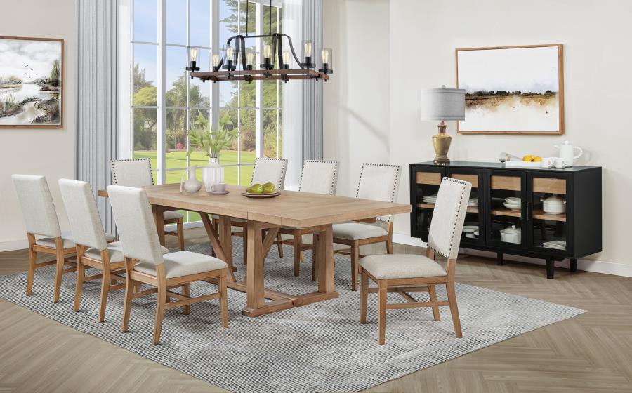 Middleton 106-inch Extension Leaf Dining Table Natural Brown view 12