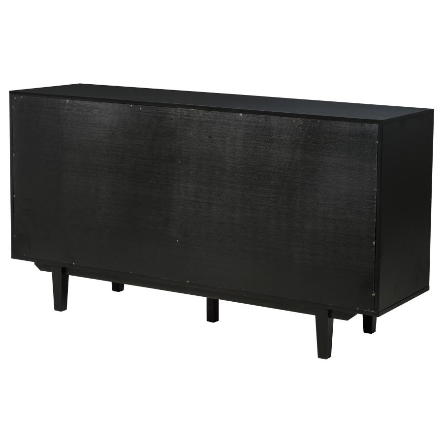 Middleton 4-door Sideboard Server with Dual Drawers Black view 9