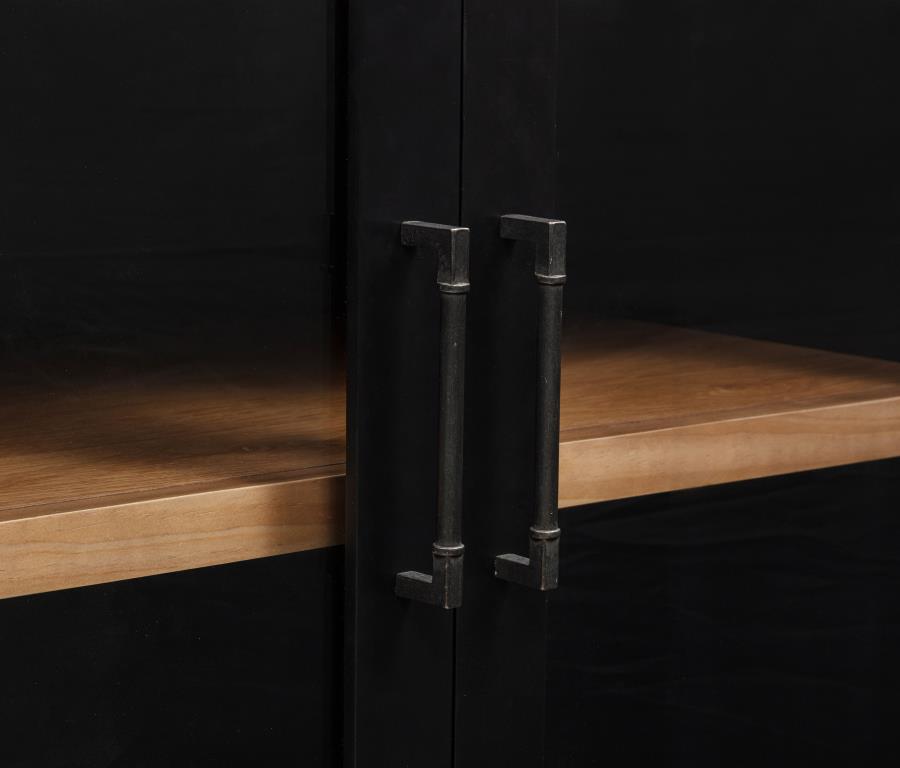Middleton 4-door Sideboard Server with Dual Drawers Black view 12