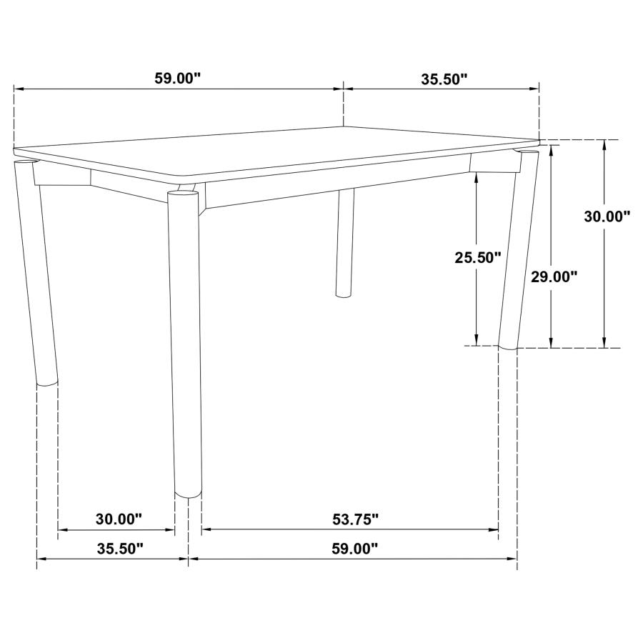 Parkridge 7-piece 59-inch Wood Dining Set White Washed view 14