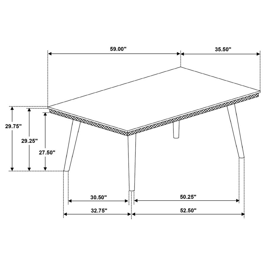 Onslow 59-inch Rectangular Wood Dining Table Dark Brown view 8