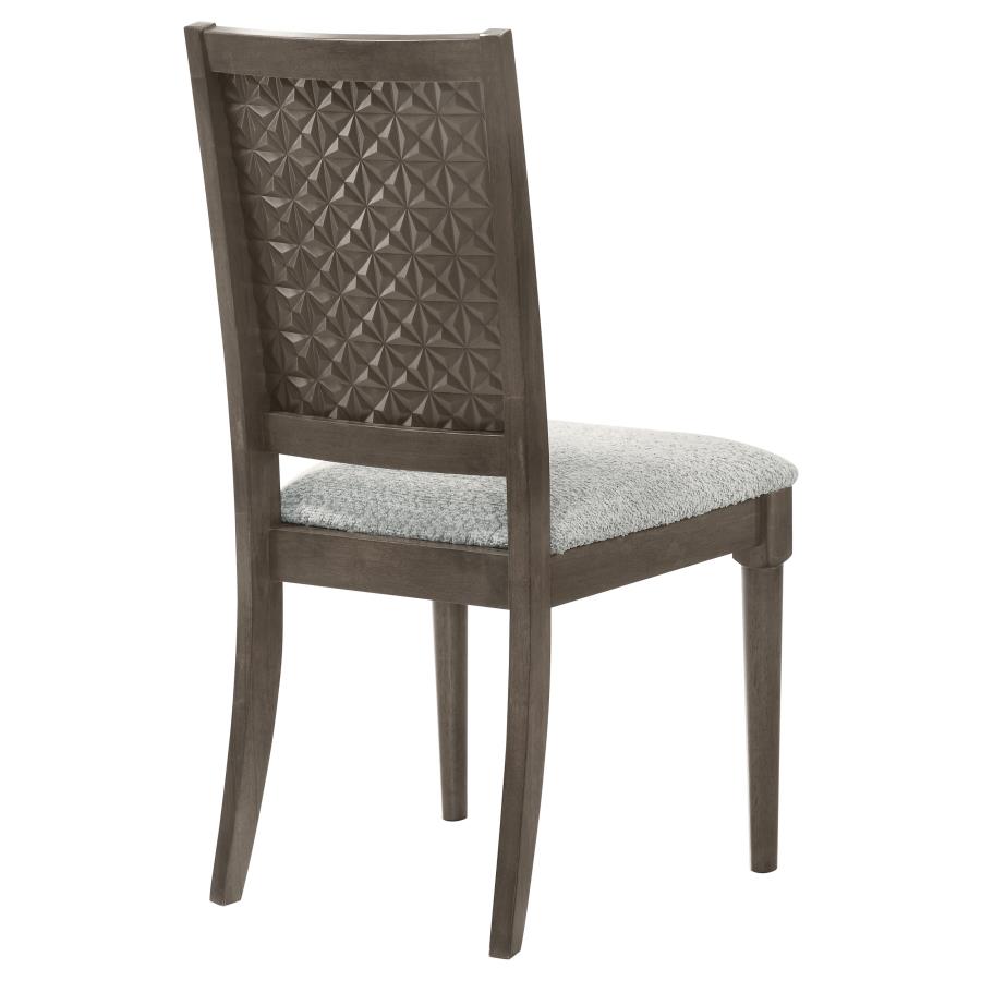Onslow Upholstered Dining Side Chair Dark Brown (Set of 2) view 8