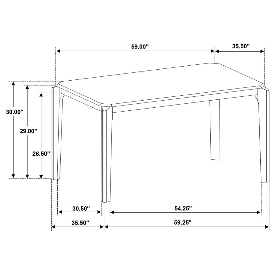 Almonte 7-piece 59-inch Rectangular Dining Set Dark Brown view 14