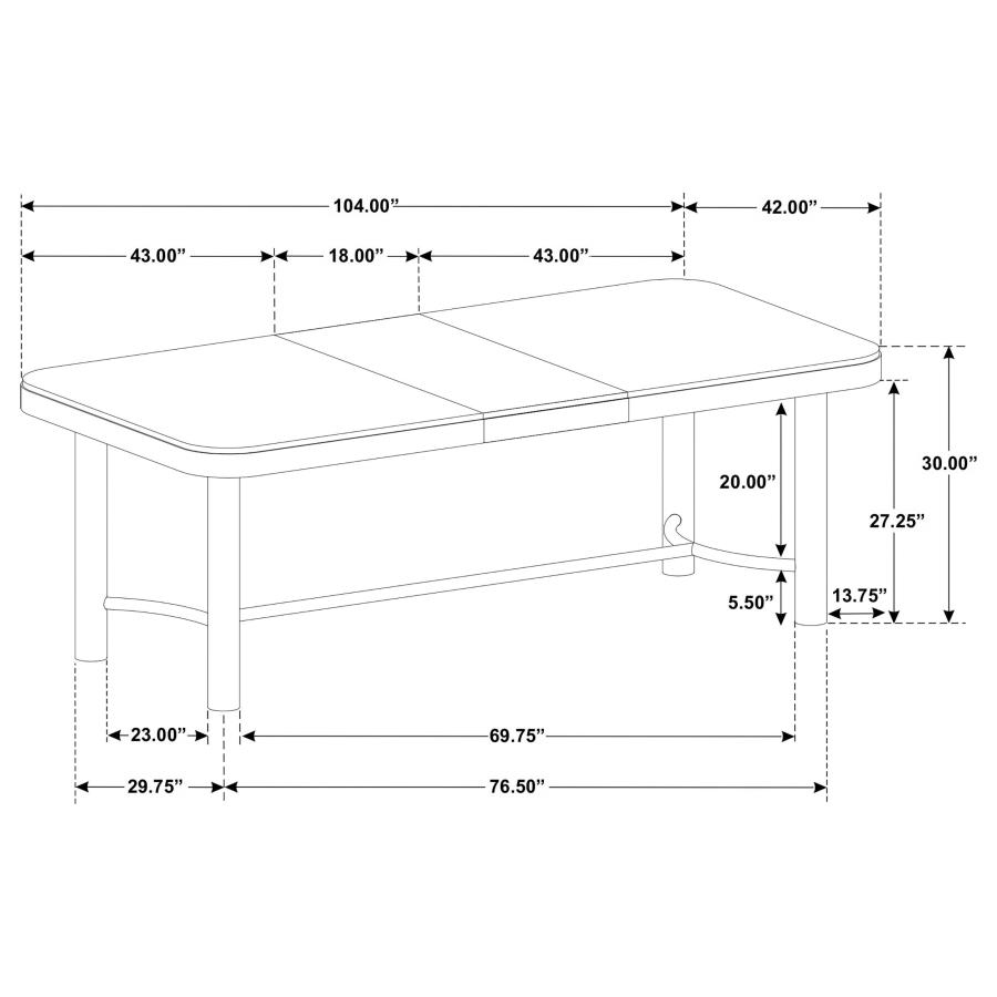 Arini 9-piece Extension Leaf Dining Table Set Sand Wash and Black view 12