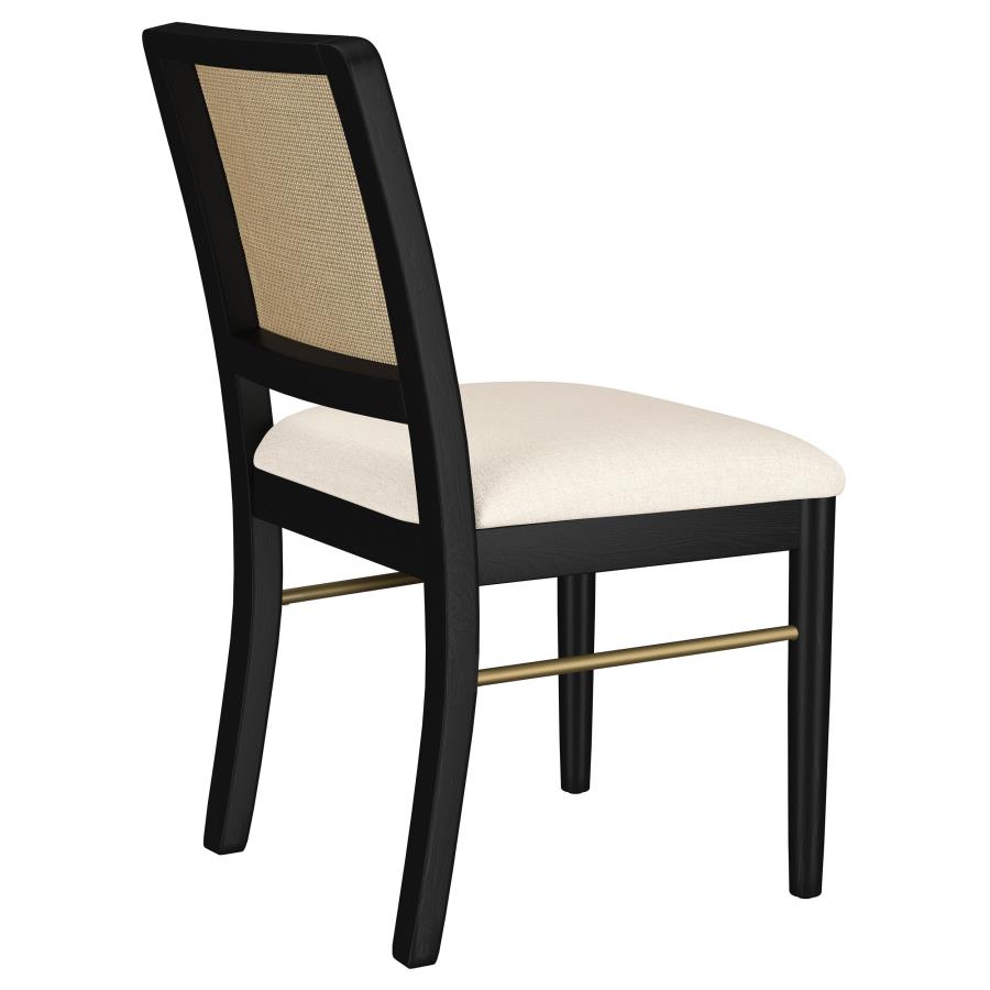 Arini Rattan Cane Dining Side Chair Black (Set of 2) view 9