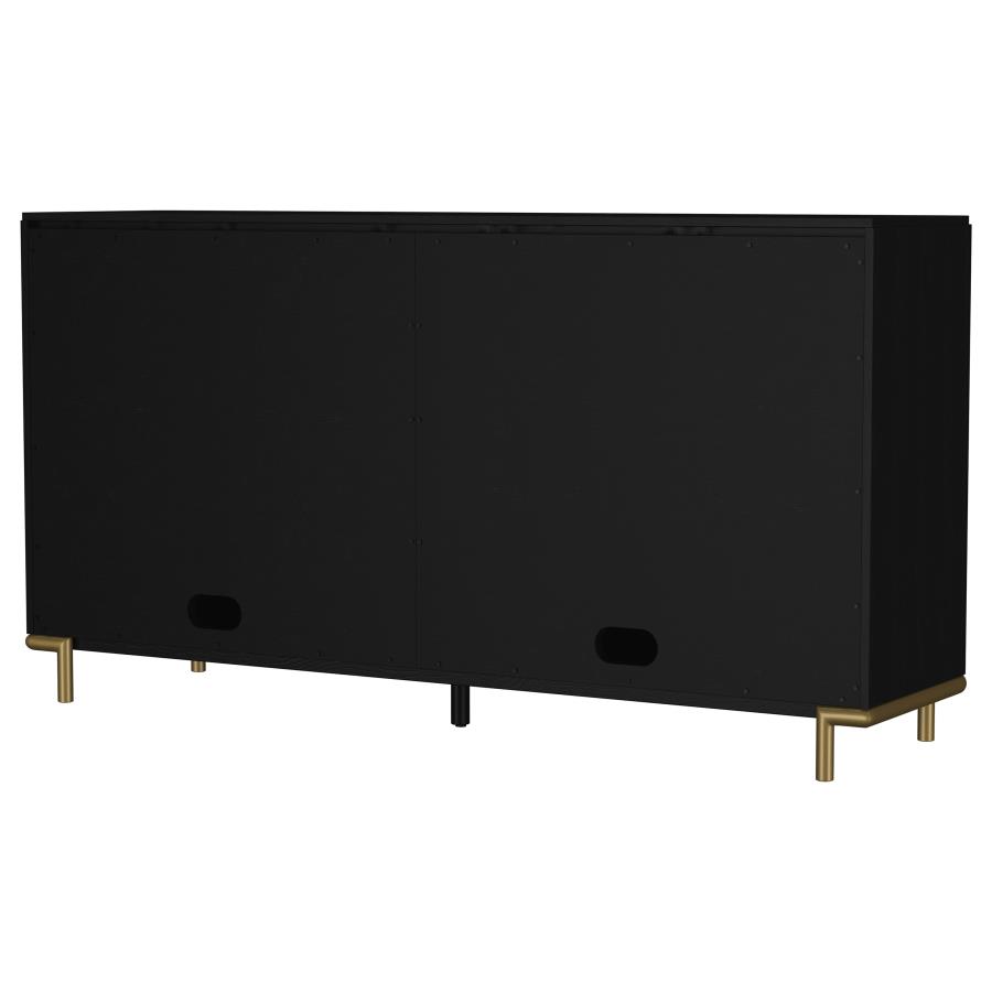 Arini 2-drawer Cane Door Dining Sideboard Server Black view 9