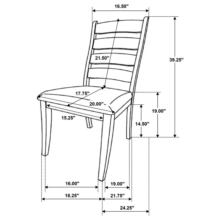 Danvers Wood Dining Side Chair Brown Oak (Set of 2) view 13