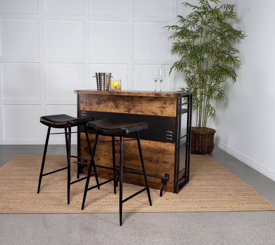 Bayu Leather Upholstered Bar Stool Espresso (Set of 2) view 8