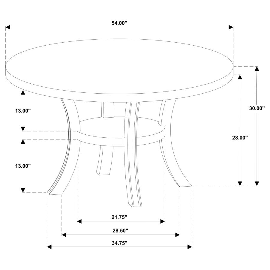 Judd 7-piece 54-inch Round Wood Dining Table Set Pearl White view 13
