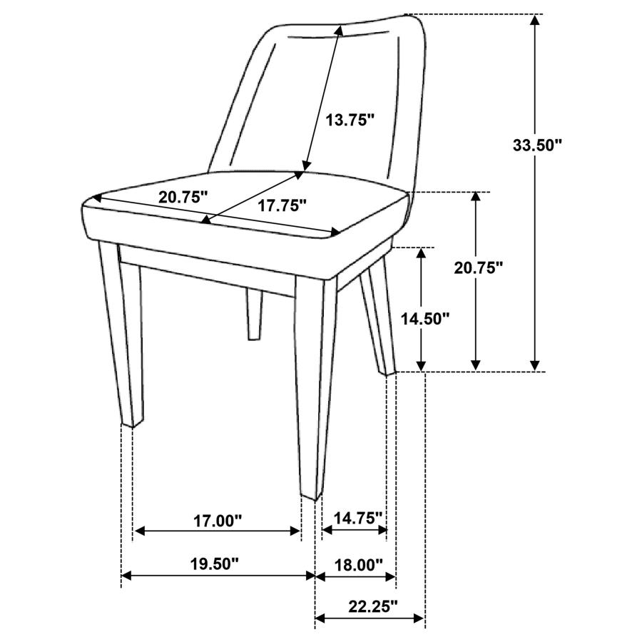 Castlewood Upholstered Side Chair Light Tan (Set of 2) view 13