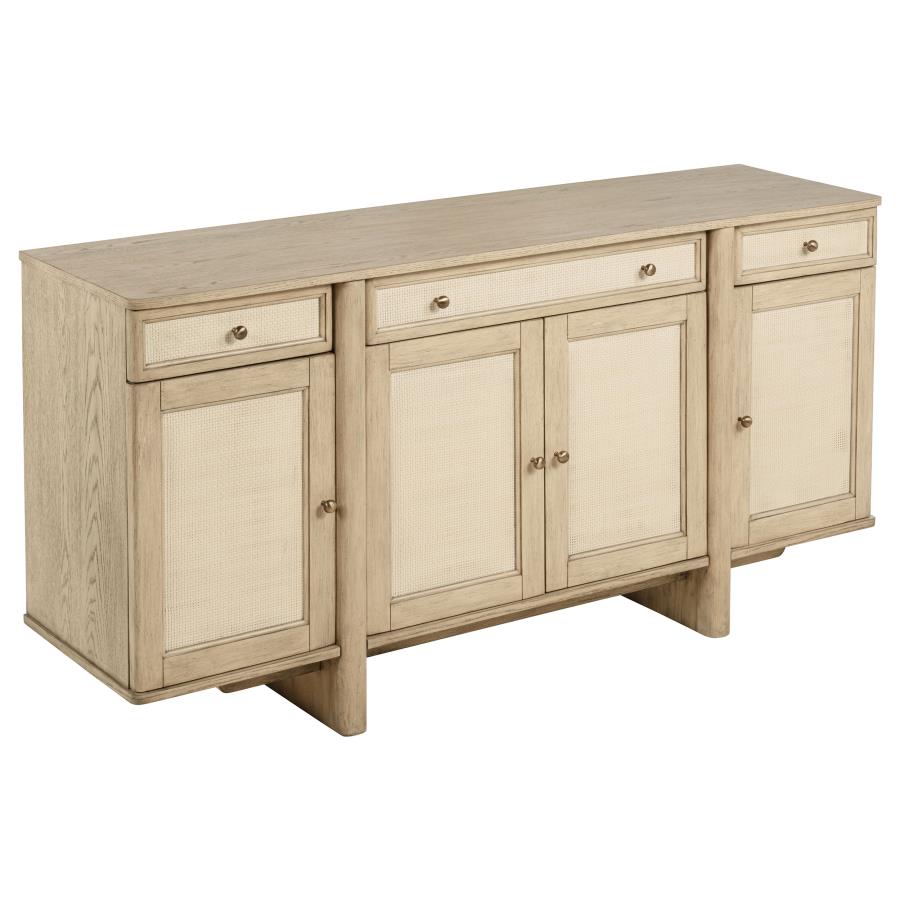 Kailani 10-piece Wood Dining Set with Sideboard Beige Oak view 11