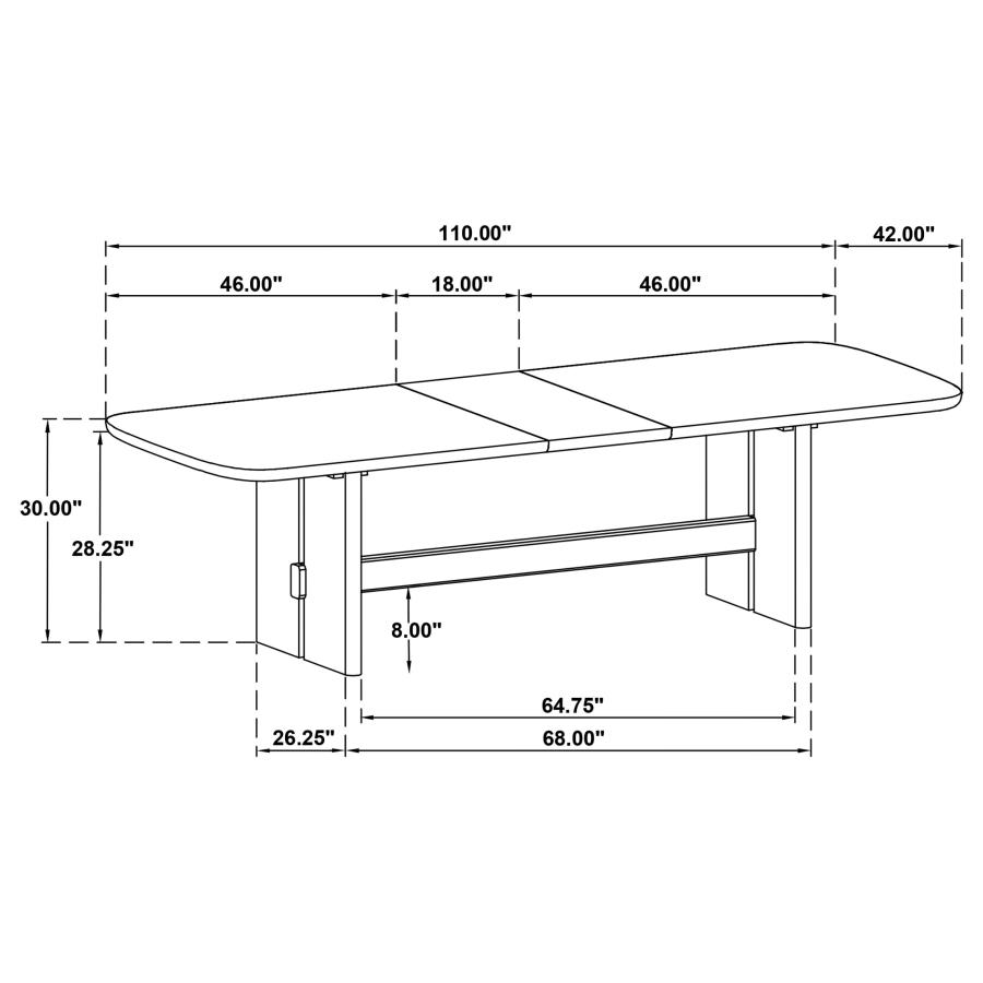 Kailani 9-piece Rectangular Wood Dining Table Set Beige Oak view 14
