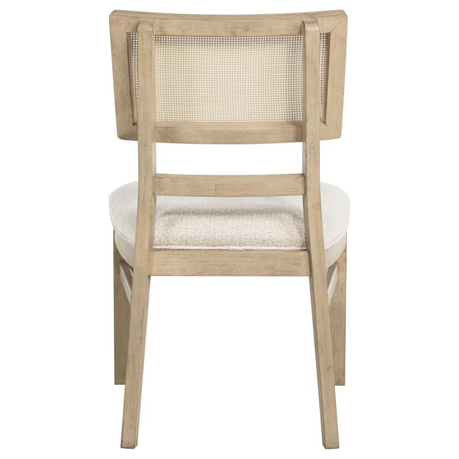 Kailani Rattan Cane Dining Side Chair Beige Oak (Set of 2) view 8