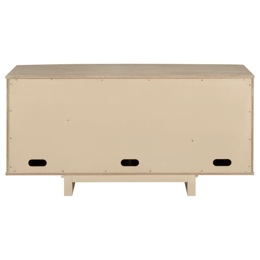 Kailani 4-door Cane Sideboard Buffet Cabinet Beige Oak view 8