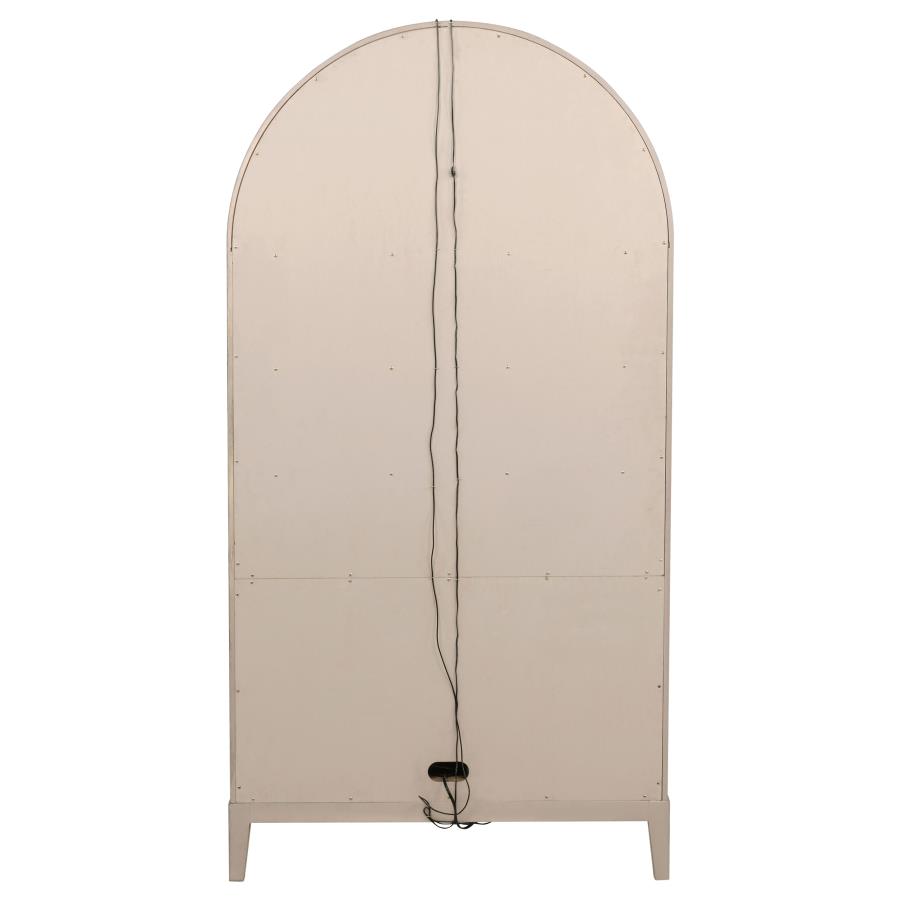 Kailani 4-Door Cane Dining Vitrine Display Cabinet Beige Oak view 8