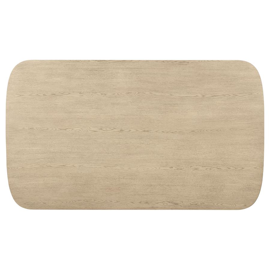 Kailani Cane Counter Height Storage Dining Table Beige Oak view 11