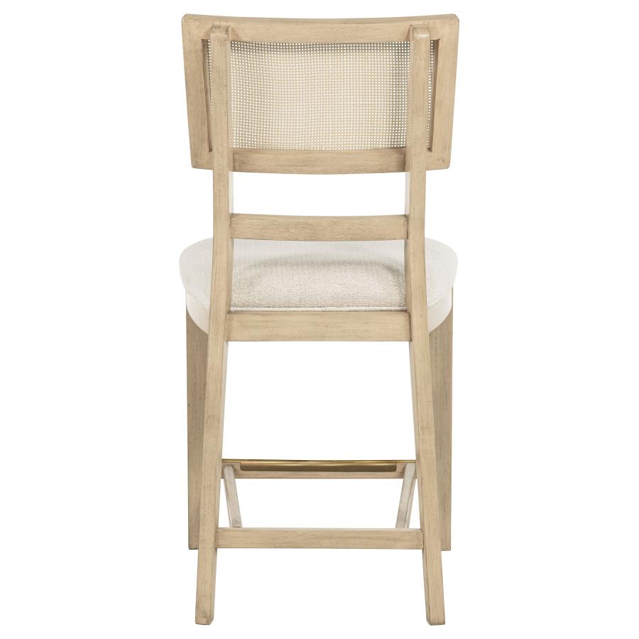 Kailani Rattan Cane Counter Side Chair Beige Oak (Set of 2) view 8