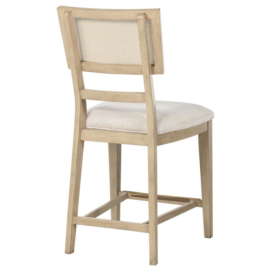 Kailani Rattan Cane Counter Side Chair Beige Oak (Set of 2) view 9