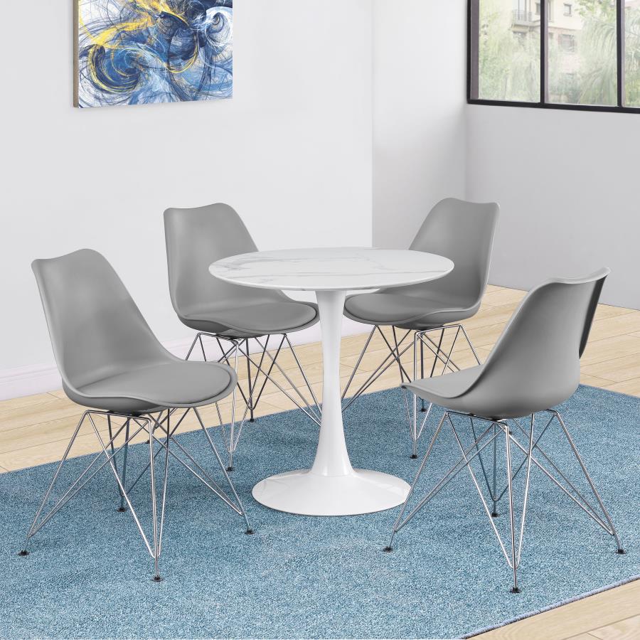 Juniper Polypropylene Dining Side Chair Grey (Set of 2) view 13