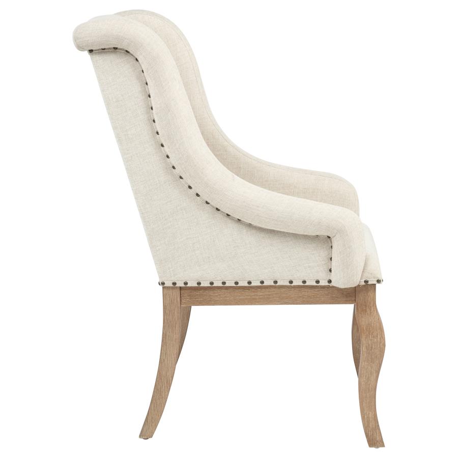 Brockway Upholstered Arm Chair Barley Brown (Set of 2) view 10