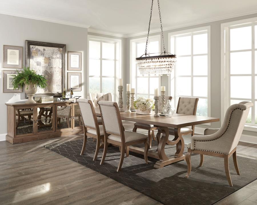 Brockway Upholstered Arm Chair Barley Brown (Set of 2) view 16