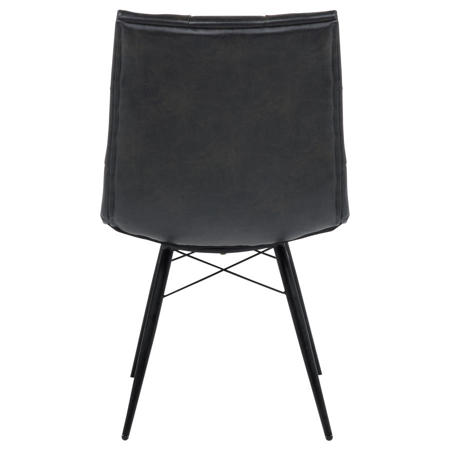 Aiken Faux Leather Upholstered Dining Side Chair Charcoal Grey (Set of 4) view 8
