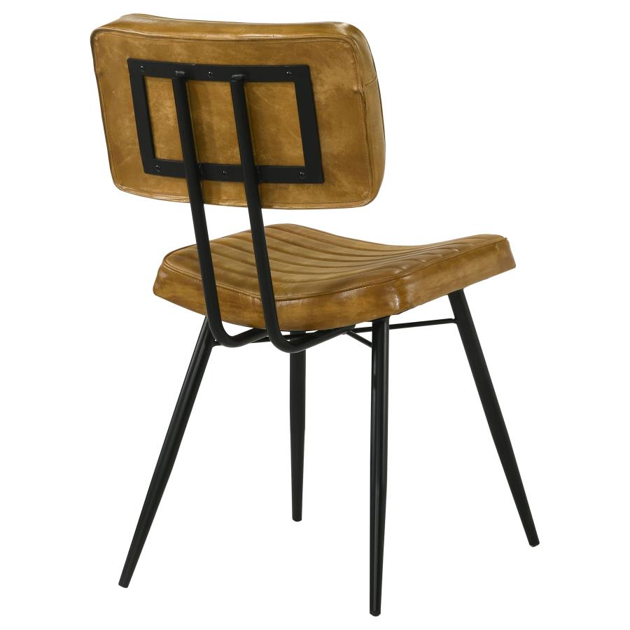 Misty Leather Upholstered Dining Side Chair Camel (Set of 2) view 8