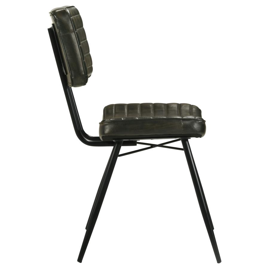 Misty Leather Upholstered Dining Chair Espresso (Set of 2) view 9
