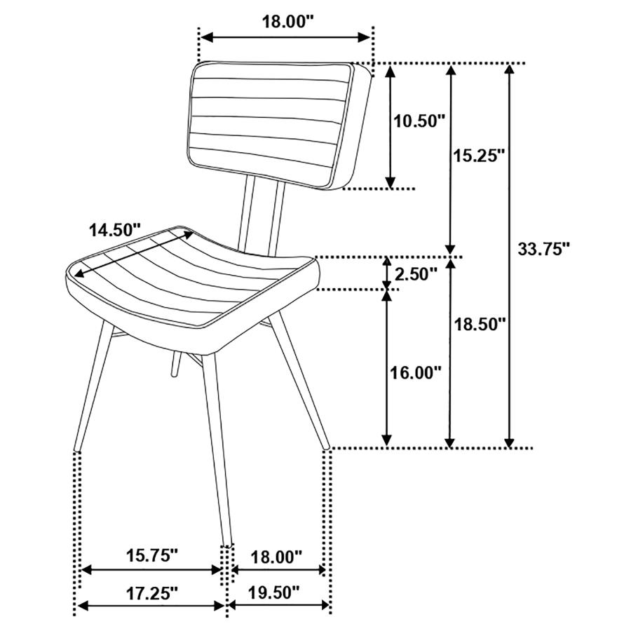 Misty Leather Upholstered Dining Chair Espresso (Set of 2) view 11