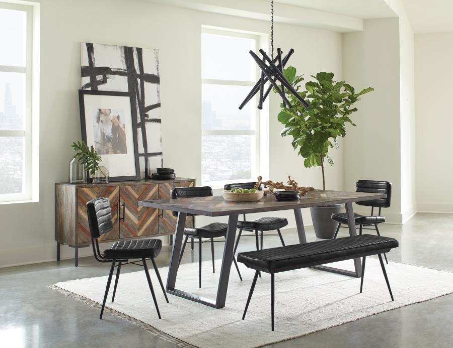 Misty Leather Upholstered Dining Chair Espresso (Set of 2) view 12