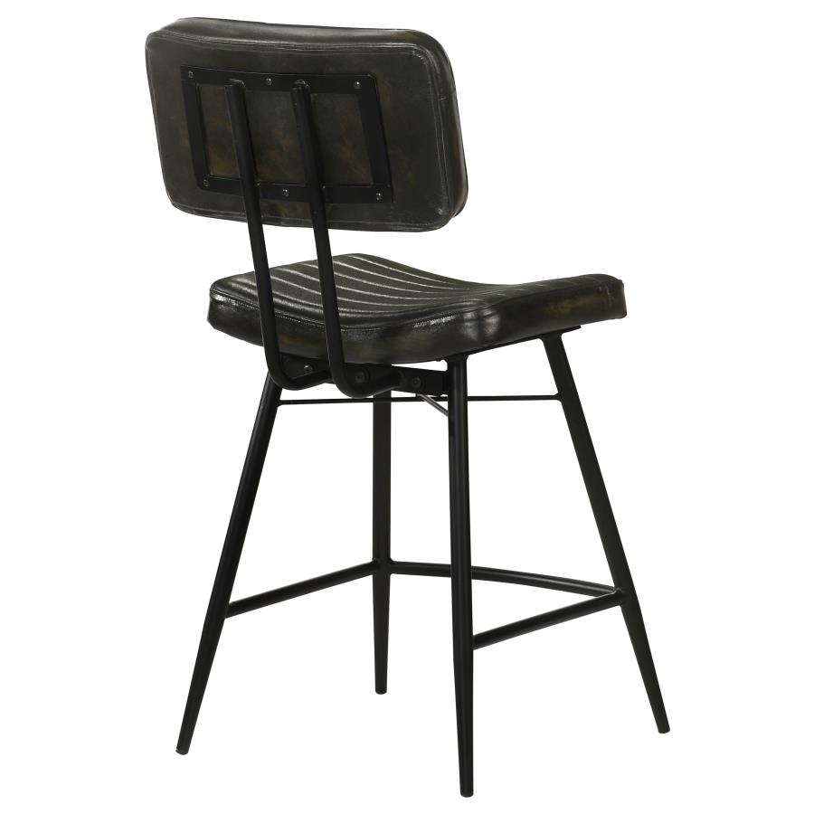 Partridge Leather Counter Chair Antique Espresso (Set of 2) view 8