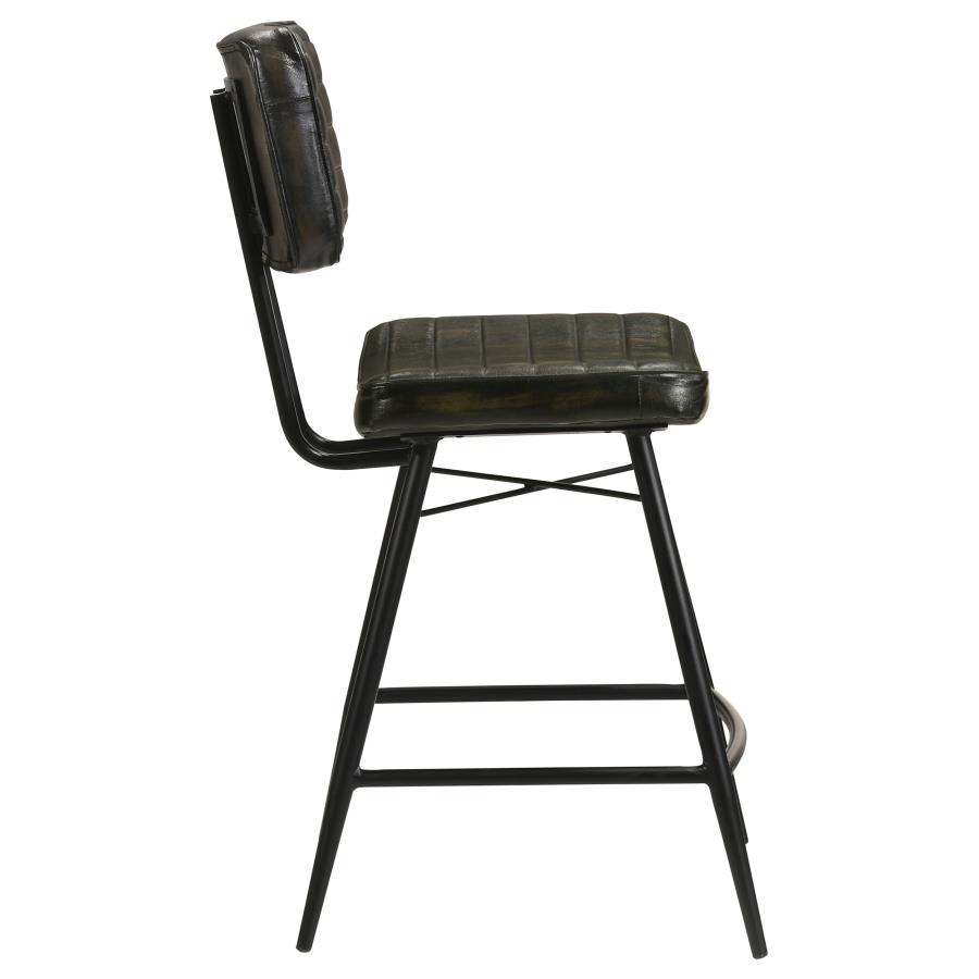 Partridge Leather Counter Chair Antique Espresso (Set of 2) view 9