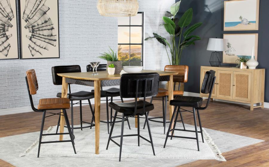 Partridge Leather Counter Chair Antique Espresso (Set of 2) view 12